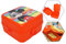 HOVUK Mickey Mouse Lonchera para niños de 14 cm, contenedor de almuerzo con 3 compartimentos con cierre de clic, caja de aperitivos segura para alimentos para la escuela o viajes de más de 3 años