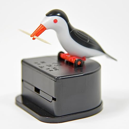 Winfried Kögler GmbH Vogel Zahnstocherspender in Schwarz-Weiß - Zahnstocherhalter