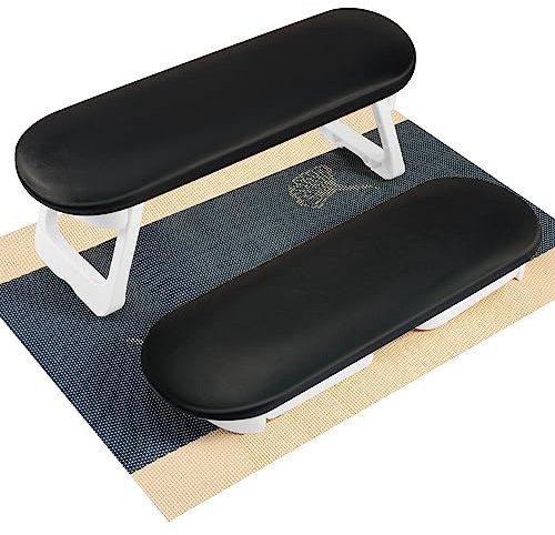 CGBE Nail Arm Rest, Soft PU Leather Arm Rest For Nails, Hand Rest For Nails With Foldable Hand Holder Non-slip Mat, Nail Hand Rest Arm Rest Manicure Hand Rest For Nail Tech Home Salon Use (Black)