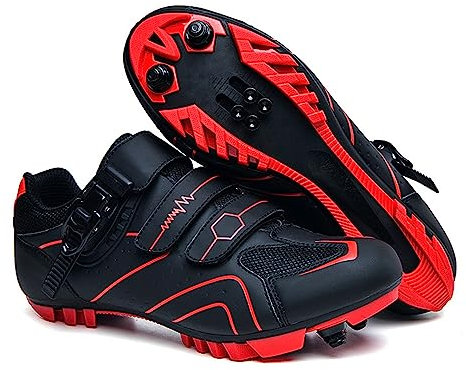 Hixingo Fahrradschuhe Herren Damen MTB Radsportschuhe Rennradschuh SPD Mountainbike Schuhe Sneaker Atmungsaktive Outdoor-Radschuhe Fahrrad Indoor Schuhe mit Schnalle