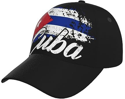 Baseballhut mit niedlicher Flagge, Retro-Flagge, für Damen und Herren, verstaubar, für Sommer, Reisen, Strand, Sonnenhut, Kuba-Flagge _S001, Einheitsgröße
