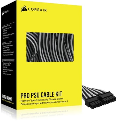 Corsair Premium Individually Sleeved Type-5 PSU Cables - Pro Kit - Black & White