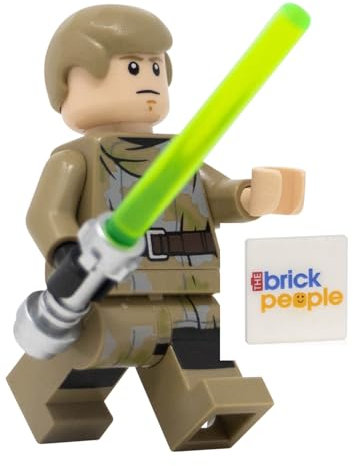 LEGO Star Wars: Luke Skywalker im Endor-Outfit mit dunkelgrünem Lichtschwert