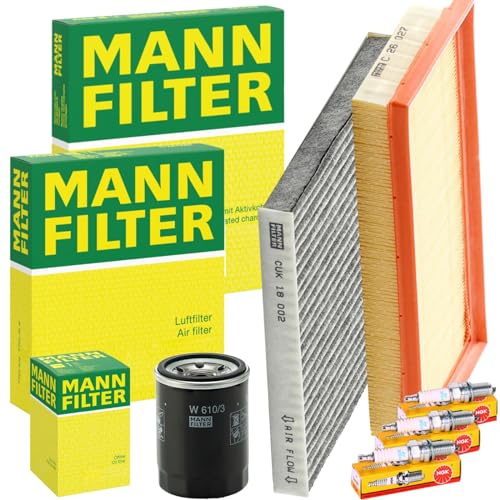 Mann Inspektionspaket | C26027,(LX4248)+CUK18002 (LAK636)+W610/3+97362 NGK Kompatibel mit Space Star VI Schrägheck (A0_A)
