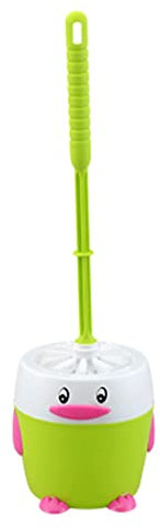 SUREK Weich Schöne Toilettenbürste Tier-Toilettenbürste und Halter Kompakte Toilettenreiniger-Bürste Stand-Toilettenschüssel-Bürste wiederverwendbar