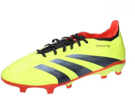 adidas Predator League L FG Fußballschuhe Unisex Erwachsene, Team Solar Yellow 2 / Core Black/Solar Red, 40 EU