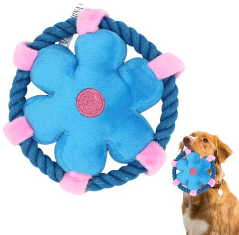 Canzoon Hundespielzeug Unzerstörbares, Kauspielzeug Robuster Hunde Spielzeug, Frisbee Hund, Multifunktional Interaktives Kauspielzeug für Hunde (Blau)