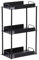 Safona 3 Ebenen Standregal Badezimmer, Badezimmer Organizer, Kosmetik Organizer, Vanity Tray, Regal Küche Arbeitsplatte, Multifunktionales Gewürzregal, Organizer für Küche, Schminktisch, Schwarz