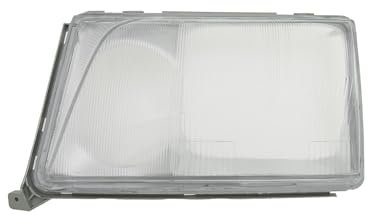 EDA PREMIUM auto Scheinwerfer glas, Streuscheibe Links passend für MERCEDES BENZ W124 1985-1995 mit Rand