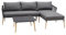 Riess Ambiente Outdoor Gartenlounge Ipanema 240cm anthrazit Aluminium Teakholz wetterfest Lounge Terrassenlounge Balkonbank Sitzecke L-Form Relaxlounge