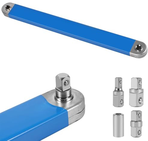 VOBOR Offset Extension Wrench, chiave di prolunga multi-funzione, chiave a bussola, con adattatore da 1/2, 1/4 e 3/8 per meccanici artigiani del garage