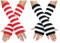 Cosysparks 2 Paare gestreift Winter Knit armstulpen damen, women arm warmers Lange Armwärmer fingerlose Handschuhe gestreift armsleeve mit Fingerlöchern Winter Zubehör für Frauen Mädchen