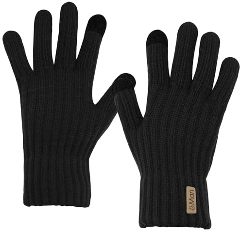 Long Keeper Guantes Invierno Pantalla Táctil Hombre Mujer Guantes Termicos Tactiles Movil Guante Cálidos de Punto Elástico para Running Conducir Correr