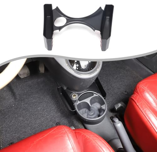 PIUGILH Scatola portaoggetti per auto adatta per Fiat 500 2007 – 2015, colore nero, per console centrale Fiat 500 accessori, console centrale, vano portaoggetti