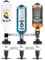 Chabrias Ltd Traditional 50ml 3 Bottle Optics for Spirits - UK Made, Bar Bottle Optics, Shots Measure, Wall Bracket, Alcohol Upside Down Drink Dispenser, Home Bar, Outdoor Bar, Garden Bar