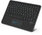 SOPPY Tastatur mit Touchpad kabellose Bluetooth Tastaturen, Wiederaufladbare Ultra Slim Mini Tastature, kompatible mit iPad Windows Android, Schwarz (DE QWERTZ Layout)