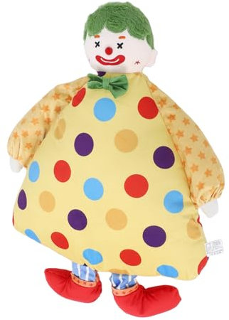 DONFAMDS Cute Clown Plush Pillow Weicher Kinderkissen Für Sofa Und Bett Niedliche Dekoration Für Kinderzimmer Spielzeug Und Gemütliche Unterstützung Gelber Clown