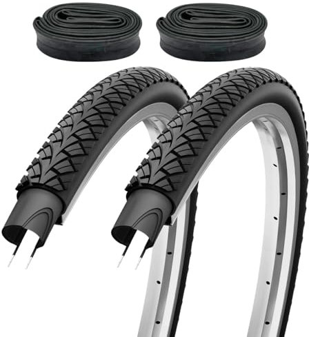 2er Set Fahrradreifen 28x1,40 Zoll 37-622 700x35c mit Autoventil Schläuchen AV