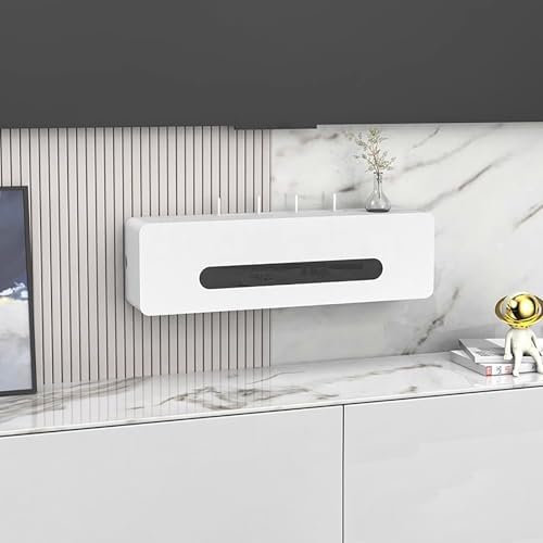 Schwimmendes TV-Regal und WiFi-Router-Halterung mit hohlem Design für unterbrechungsfreies Signal, inklusive Acrylplatte, ideal für Wohnzimmer und Schlafzimmer