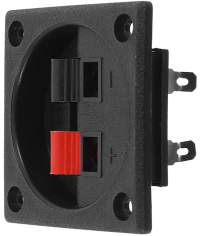 SHINEOFI Connettori Terminali per Altoparlanti Auto Morsettiera Compatta e con Della Polarità per Installazione Casse Audio e Subwoofer