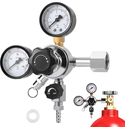 CO2 druckminderer,CO2 Pressure Regulator,druckminderer co2 zapfanlage,CO2 Druckminderer Profi Mehrweg,Pressure Regulator W21.8 Main Pressure Reducer Dual PressureGauge CO2Regulator für Bier Maschine
