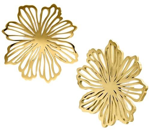 Wildcat Ohrstecker - Fine Flower Earstuds Pair - Gold - Chirurgenstahl 316L - wasserfest, langlebig, hautverträglich