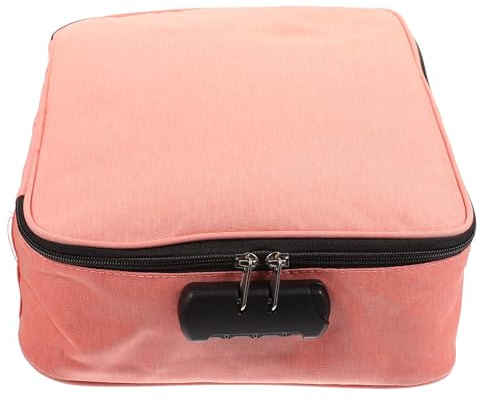 Abaodam Organisateur de Certificats Pliable Rose en Tissu Multi-Couches | Alliage D’aluminium, Usage Voyage et École, Format Compact, Finition Simple et Stylée