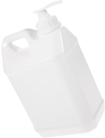 MUSISALY Distributeur de Savonnette à Pression 3L Bidon en Plastique Blanc Opaque Flacon Doseur pour Gel et Lotion Usage Domestique et Professionnel avec Pompe Facile et Propre