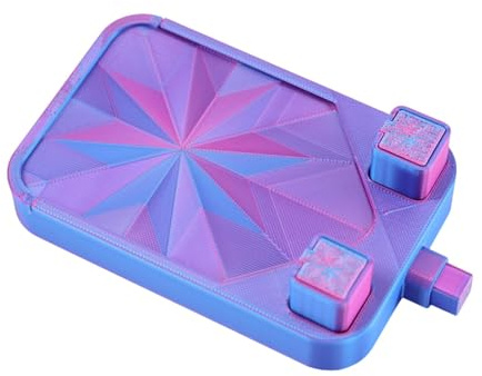 perfk Diamond Paint Tray with Lid Bead Sorting Tray, Scratch Resistant Spillproof Sorter, Art for Embroidery, blue and violet