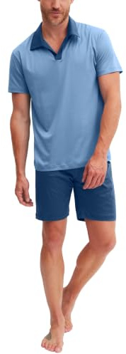 CALIDA Relax Superlight Kurz-Pyjama Herren | Schlafanzug, ultraleicht, seidig weich und bewegungsfreundlich
