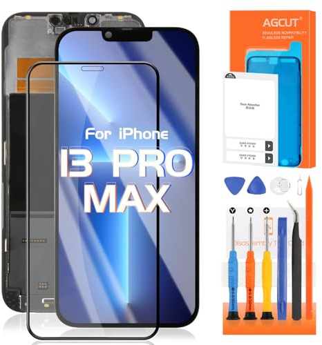 AGCUT - Pantalla LCD para iPhone 13 Pro Max LCD Display para iPhone 13 Pro Max A2484 A2641 A2644 A2645 A2643 de 6,7 pulgadas, pantalla digitalizadora 3D Touch Screen Asamblea con reparación, color