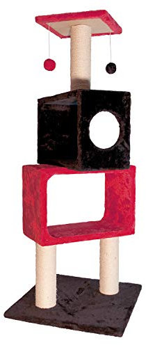 Arquivet Kratzbaum rot und schwarz, 50 x 50 x 12450 x 50 x 124