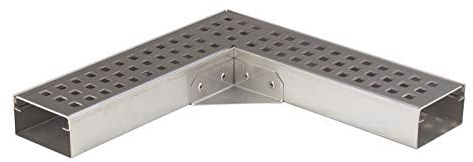 Trobak Rinnenwinkel 90 Grad für Rinne Edelstahl 1 Meter superflach V2A stream