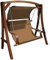 AS-S Design Hollywoodschaukel Gartenschaukel MERU aus Holz Lärche inkl. Abdeckung von AS-S, Farbe:Braun