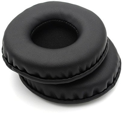 yunyiyi 1 Paar Leder-Ohrpolster Ersatz Ohrpolster Kissen Kissen, Schaumstoff Bezug, Tassen für Sony MDR-ZX100 mdr-zx102dpv mdr-zx400 MDR-ZX300 Kopfhörer Headset Kopfhörer Ohrhörer Schwarz