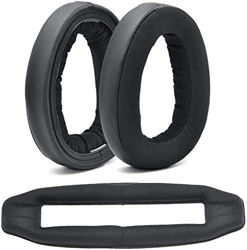 Replacement Ear pads+Headband pillow Compatible with Sennheiser GSP 600 GSP 500 Gaming Headset Headset Ear Cushion Pads Headband Pad