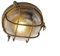 Qazqa - Industrie I Vintage I Außen Wand- und Außen Deckenleuchte I Deckenlampe I Lampe I Leuchte Gold I Messing I Messing rund IP44 - Noutica I Außenbeleuchtung - Aluminium Rund - LED geeignet E27