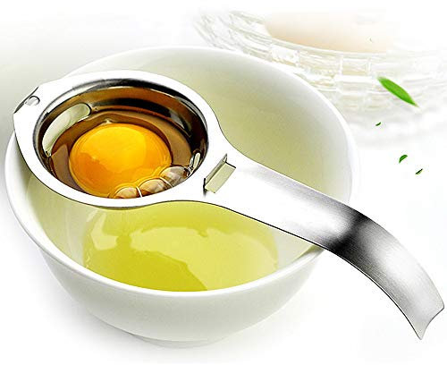 Asalinao 1 Stück Edelstahl Hand Eiertrenner Eiweiß Eigelb Filter Separator Sieb Küche Kochwerkzeug Eiweiß Teiler Sieb Eiextraktor Gelegentlich langlebig und nützlich
