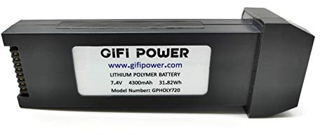 Topchances Akku für HolyStone HS720 HS720E Drohne, 7,4 V, 4300 mAh