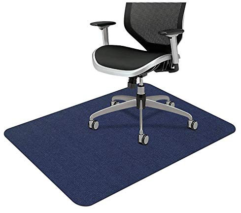 Ledph Fußbodenschutz Schreibtischstuhl, Blau PVC Bürostuhlunterlage Bodenschutzmatte, Bürostuhl Unterlage Teppich 4mm Dicke, rutschfest, 90x120cm