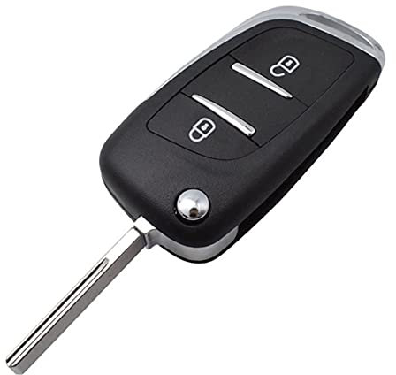 QINQIN LUQIQI 2 Boutons de la télécommande de la Voiture à Distance Couverture de Coquille Coque FOB Case modifiée adaptée à Peugeot Expert 207 307 308 3008 5008 807 HU83 Lame CE0523 (Color : Black)