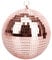 Mirror Ball for Disco DJ Club Party Wedding Home Decor, Muscab 8 Inch Disco Ball with Hanging Ring, Rose Gold