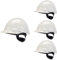 3M Peltor Schutzhelm G3000, G30NUW, mit 3M Uvicator Sensor, ABS, mit Schweißband und Ratschensystem, belüftet, weiß, 4er Packung