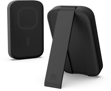 U by UAG Magnetic Wireless Portable Charger 18W Power Bank 4000mAh USB-C Fast Charging External Backup Battery with Kickstand Compatible with iPhone 17, Galaxy S25, Lucent Black