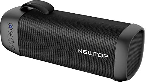 N NEWTOP Cassa Musicale SP16 Speaker Box Tubo Bluetooth TWS Nero Altoparlante Audio Wireless Portatile Super Bassi Radio FM AUX Lettore Musica USB Jack 3.5mm Ricaricabile Resistente Schizzi Acqua