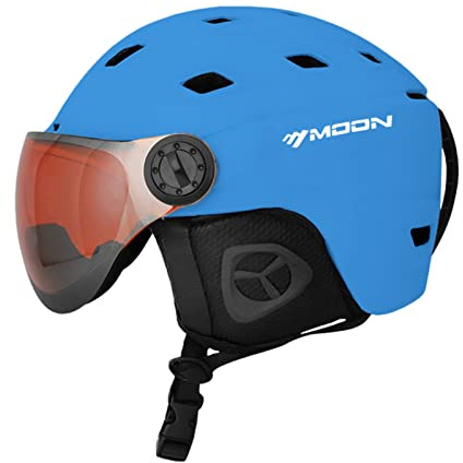 Lixada Skihelm In-Mold Snowboardhelm Schneesporthelm mit Brille für Damen und Herren