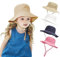 YANWANG Bebé Niños Ajustable Bucket Sun Hat, UPF 50+ Protección Solar Gorra de Playa para Niños Pequeños Niñas(Khaki,0-6Months)