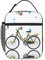 Bedruckte Lunchbox mit Vögeln, Blumen auf Fahrrädern, isolierte Lunch-Tasche, Kühltasche für Damen/Herren, für Büroarbeit