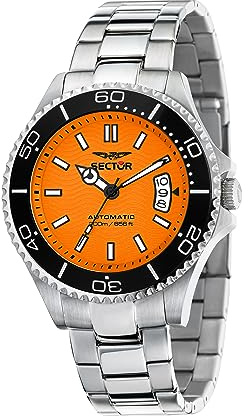 Sector No Limits Orangefarbene Herrenuhr in limitierter Auflage, Automatik, Analog, 230 Anniversary 50th Years Collection – R3223161012