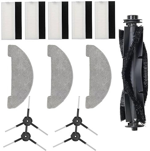 GYing Ricambi accessori compatibili con aspirapolvere robot Vactidy Nimble T7 / T8 5 filtri, 4 spazzole, 1 rotolo di spazzola in gomma, 3 panni accessori di ricambio